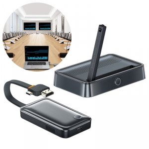 Baseus zestaw transmiter i odbiornik do bezprzewodowego przesyłania obrazu HDMI 4K 30Hz czarny (WKGQ050013)