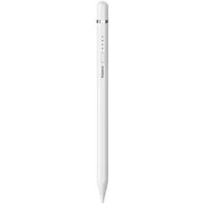 Rysik z aktywną końcówką Baseus Smooth Writing 2 do iPad + kabel USB-A - Lightning i wymienna końcówka - biały