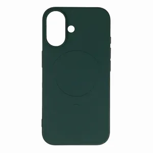 Etui Liquid Silicone Case MagSafe na iPhone 16 - ciemnozielone