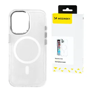 Etui Wozinsky Glitter Case z Mag Safe na Samsung Galaxy S25+ - przezroczyste z brokatem