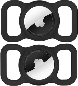 Etui na Apple AirTag silikonowe na obrożę psa lub kota - czarne