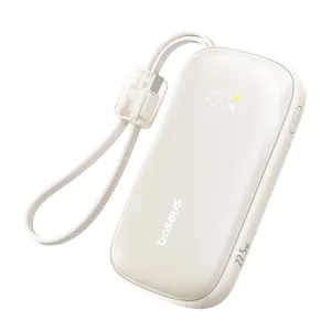 Powerbank Baseus EnerFill FC21 Qpow 3 Ultra 10000mAh 22,5W z dołączonym kablem-smyczą - beżowy