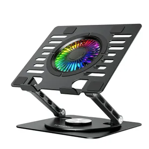 Podstawka Wozinsky WDCX-X16-AS CoolBase RGB chłodząca z obrotem 360° pod laptopa i tablet - czarna