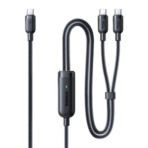 Kabel Baseus Flash 4 140W 2w1 USB-C do USB-C + USB-C 1.5 m - czarny