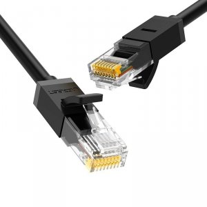 Ugreen kabel przewód internetowy sieciowy Ethernet patchcord RJ45 Cat 6 UTP 1000Mbps 3m czarny (20161)