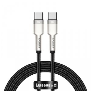 Kabel Baseus Cafule Series Metal Data USB-C / USB-C PD QC SCP 100W 5A 1 m - czarny