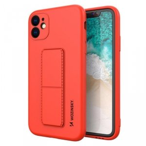 Wozinsky Kickstand Case silikonowe etui z podstawką iPhone 11 Pro czerwone