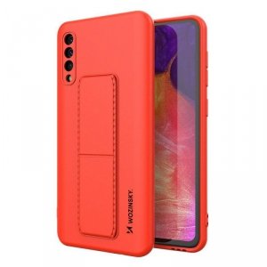 Wozinsky Kickstand Case elastyczne silikonowe etui z podstawką Samsung Galaxy A50 / Galaxy A30s czerwony