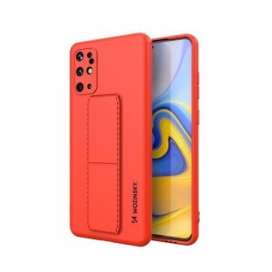 Wozinsky Kickstand Case elastyczne silikonowe etui z podstawką Samsung Galaxy S20+ (S20 Plus) czerwony
