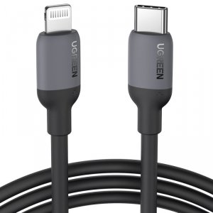 Kabel Ugreen US387 Lightning - USB-C MFI PD 20W 480Mb/s 1m - czarny