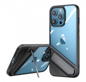 Ugreen Fusion Kickstand Case sztywne etui z żelową ramką i podstawką do iPhone 13 Pro czarny (90153)
