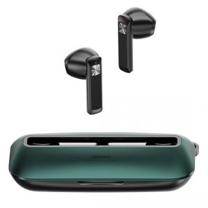Remax bezprzewodowe słuchawki TWS bluetooth 5.0 300mAh zielony (TWS-28)
