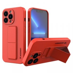 Wozinsky Kickstand Case silikonowe etui z podstawką iPhone 13 czerwone