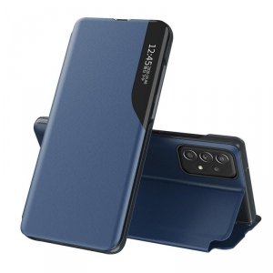 Eco Leather View Case elegancki futerał etui z klapką i funkcją podstawki Samsung Galaxy A73 niebieski