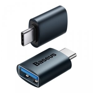 Adapter Baseus Ingenuity Series z USB-C do USB-A 10Gb/s - niebieski