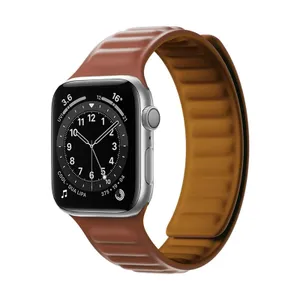 Pasek magnetyczny Magnetic Strap opaska bransoleta do Apple Watch 38 / 40 mm - brązowy