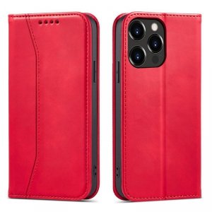 Magnet Fancy Case etui iPhone 14 Pro pokrowiec z klapką portfel podstawka czerwone