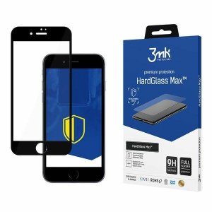 3MK HardGlass Max iPhone 7 Plus czarny black, FullScreen Glass