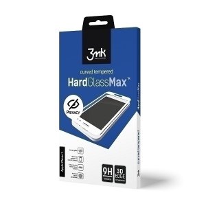 3MK Glass Max Privacy iPhone 7 czarny black, FullScreen Glass Privacy