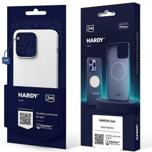 3MK Hardy Case iPhone 15 Pro 6.1 srebrno-biały/silver-white MagSafe