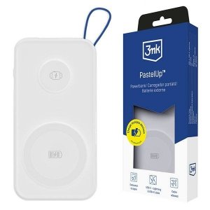 3MK Powerbank PastelUp 10,000mAh 22.5Wz Magsafe + ładowanie Apple Watch biały