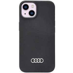 Audi Silicone Case iPhone 14 / 15 / 13 6.1 czarny/black hardcase AU-LSRIP14-Q3/D1-BK