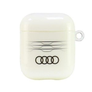 Audi IML Geometric Pattern AirPods       1/2,cover biały/white AU-IMLAP-A6/D3-WE