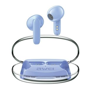 AWEI słuchawki Bluetooth 5.3 T85 ENC TWS + stacja dokująca niebieski/blue