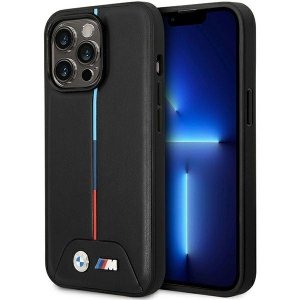 Etui BMW BMHMP13L22PVTK iPhone 13 Pro / 13 6.1 czarny/black Quilted Tricolor MagSafe