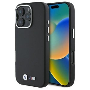 BMW BMHCP16L23PMWK iPhone 16 Pro 6.3    czarny/black hardcase M Smooth Full Wrapped Metal