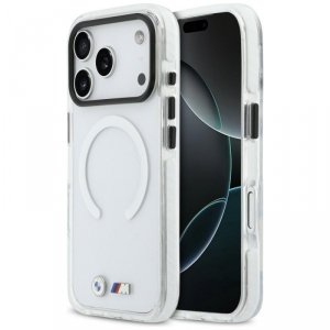 Etui BMW M IML Shockproof Metal Logos    MagSafe do iPhone 17 Pro przezroczysty