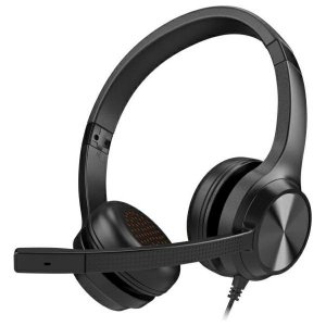 Creative Słuchawki przewodowe            z mikrofonem Chat USB czarny/black USB-C