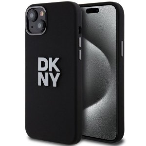 DKNY DKHCP15MSMCBSK iPhone 15 Plus / 14 Plus 6.7 czarny/black hardcase Liquid Silicone Metal Logo