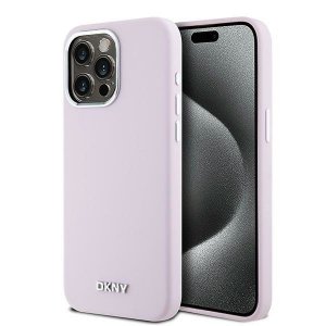 DKNY DKHMP15XSMCHLP iPhone 15 Pro Max 6.7 różowy/pink hardcase Liquid Silicone Small Metal Logo MagSafe