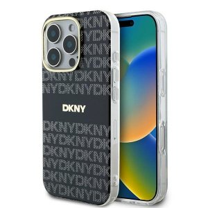 DKNY DKHMP16XHRHSEK iPhone 16 Pro Max6.9 czarny/black hardcase Repeat Texture Pattern With Stripe