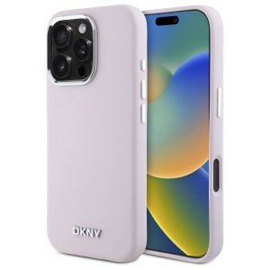 DKNY DKHMP16LSMCHLP iPhone 16 Pro 6.3   różowy/pink hardcase Liquid Silicone Small Metal Logo MagSafe