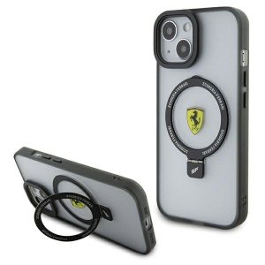 Ferrari FEHMP15SUSCAH iPhone 15 / 14 / 13 6.1 transparent hardcase Ring Stand 2023 Collection MagSafe