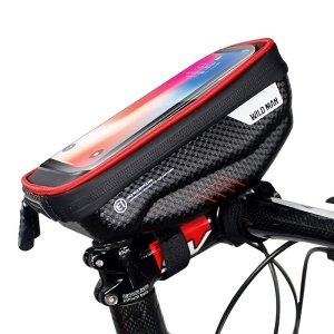 Etui/uchwyt rowerowy WILDMAN S E1R sakwa na ramę czarno-czerwony/black-red