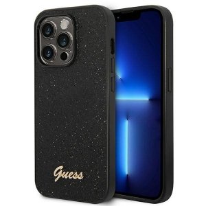 Guess GUHCP14LHGGSHK iPhone 14 Pro 6,1 czarny/black hard case Glitter Script