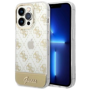 Guess GUHCP14XHG4MHG iPhone 14 Pro Max6,7 złoty/gold hardcase 4G Pattern Script