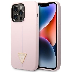 Guess GUHCP14LSLTGU iPhone 14 Pro 6,1 fioletowy/purple hardcase Silicone Triangle