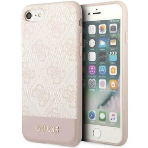 Guess GUHCI8G4GLPI iPhone 7/8/SE 2020 / SE 2022 różowy/pink hard case 4G Stripe Collection