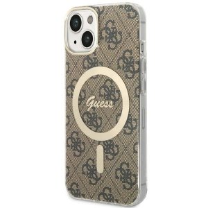 Guess GUHMP14SH4STW iPhone 14 / 15 / 13 6.1 brązowy/brown hardcase 4G MagSafe