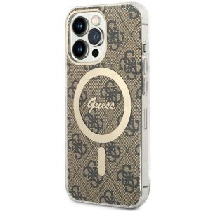 Guess GUHMP13LH4STW iPhone 13 Pro / 13 6.1 brązowy/brown hardcase 4G MagSafe