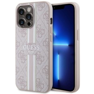 Guess GUHMP13XP4RPSP iPhone 13 Pro Max 6,7 różowy/pink hardcase 4G Printed Stripes MagSafe