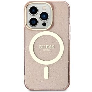 Guess GUHMN61HCMCGP iPhone 11 / Xr 6.1 różowy/pink hardcase Glitter Gold MagSafe