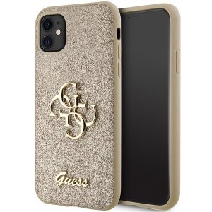 Guess GUHCN61HG4SGD iPhone 11 / Xr 6.1 złoty/gold hardcase Glitter Script Big 4G