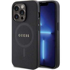 Guess GUHMP14XPSAHMCK iPhone 14 Pro Max 6.7 czarny/black hardcase Saffiano MagSafe