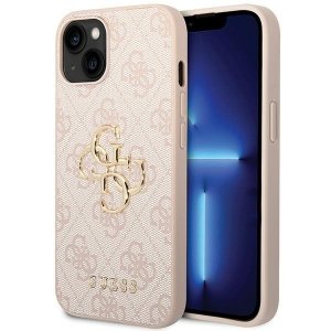 Guess GUHCP15S4GMGPI iPhone 15 / 14 / 13 6.1 różowy/pink hardcase 4G Big Metal Logo