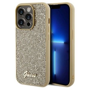 Guess GUHCP14LPMSDGSD iPhone 14 Pro 6.1 złoty/gold hardcase Disco Metal Script